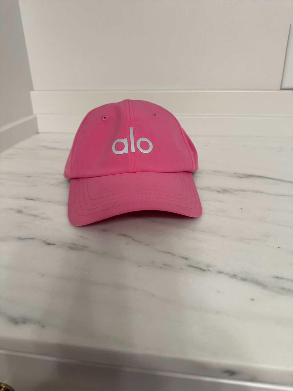 ALO Yoga Pink Logo Baseball Cap.  Like new